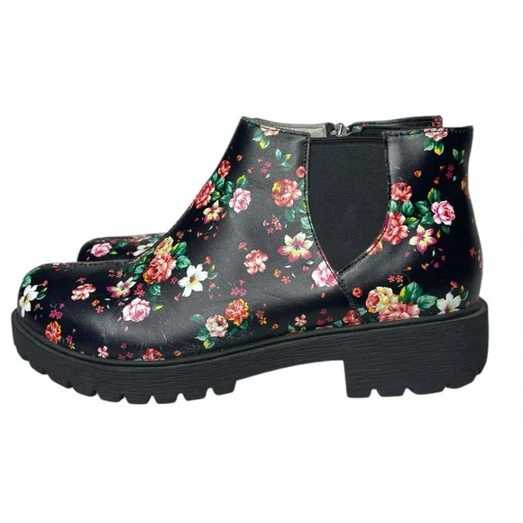 Alegria 39 Shayne Blossom black floral leather boots - Picture 3 of 9